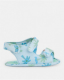 Sandalias de bebé niño en azul claro con estampado tropical Sandalias de bebé niño en azul claro con estampado tropical