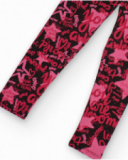 Leggings para niña con estampado tipográfico multicolor