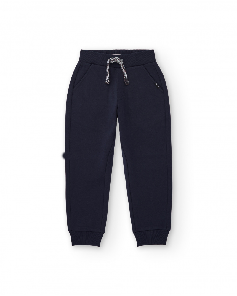 Pantalón jogger azul marino para niño con cordón ajustable