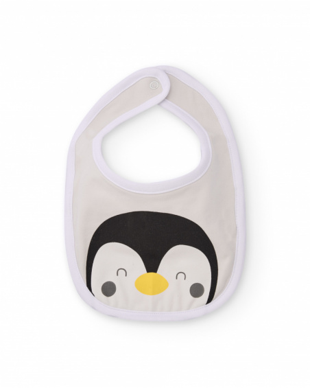 Set de dos baberos para bebé niño con estampado de pingüinos en