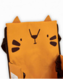 Trona portátil de viaje con diseño de tigre en tonos naranja y