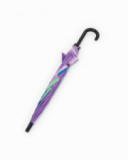 Paraguas de niña color lila con orejitas y estampado floral