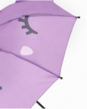 Paraguas de niña color lila con orejitas y estampado floral
