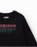 Sudadera negra para niño con estampado “Furious”