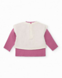 Camiseta de manga larga de niña con estampado de bailarina