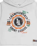 Sudadera rosa con capucha y estampado deportivo para niño | tuc tuc CN