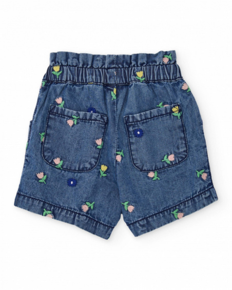 Conjunto de recién nacido de punto y bordado floral