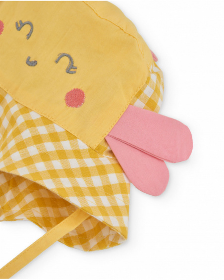 Gorro de recién nacido de plana y estampado vichy