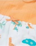 Vestido de recién nacido de plana con botones a presión