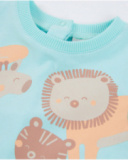 Peto de recién nacido de punto y estampado frontal