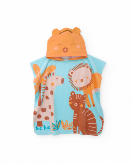 Toalla poncho de recién nacido de punto con capucha