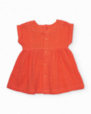 Vestido de recién nacido de plana y diseño fresita