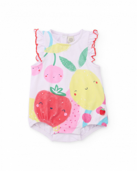 Pelele de recién nacido de punto y estampado frutas