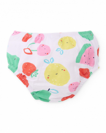 Vestido de recién nacido de punto y diseño de frutas