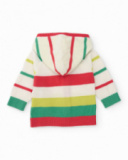 Chaqueta de recién nacido de tricot y apliques en relieve