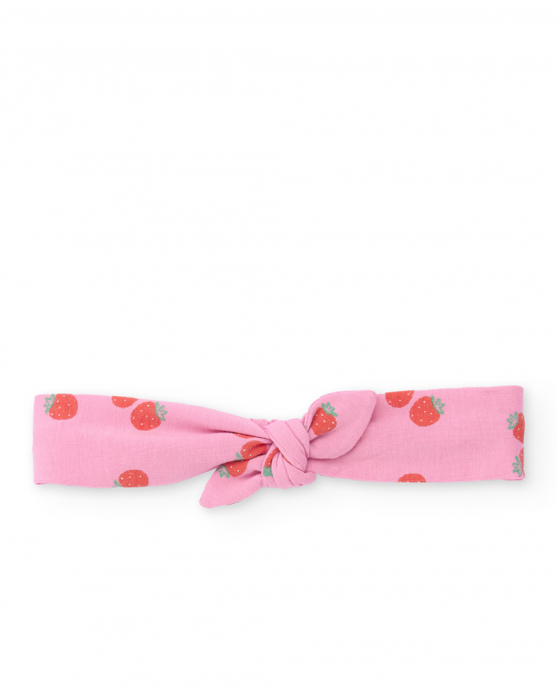 Diadema de recién nacido de punto y nudo frontal