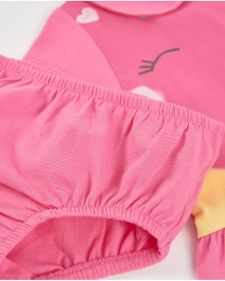 Vestido de recién nacido de punto con falda fruncida