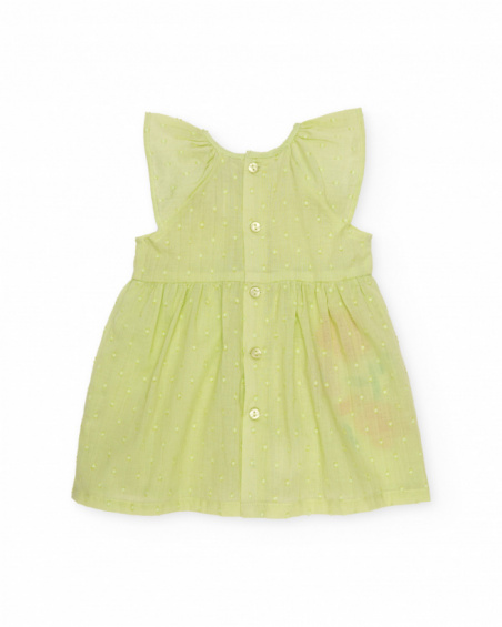 Vestido de recién nacido de plana y textura de topitos