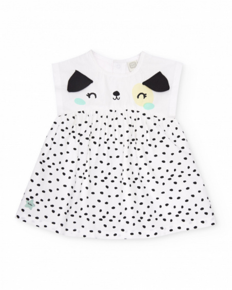 Vestido de recién nacido de plana y diseño de manchitas