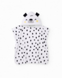 Toalla poncho de recién nacido de punto con orejitas