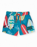 Bañador de niño de plana y estampado tablas de surf