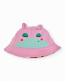 Gorro de niña de punto y diseño reversible