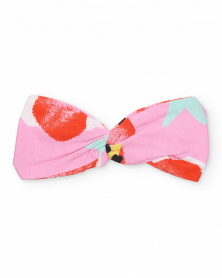 Diadema de niña de punto y nudo frontal