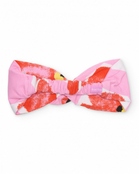 Diadema de niña de punto y nudo frontal