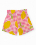 Short de niña de plana con estampado de limones