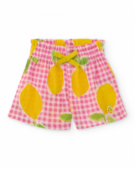 Conjunto de niña de plana y diseño de limones