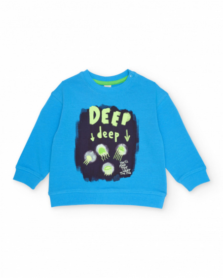 Sudadera de niño de punto con cierre en hombro