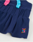 Camiseta de niña de punto con tiras fruncidas