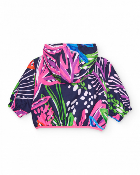 Chaqueta de niña de plana con capucha