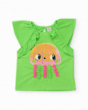 Conjunto de niña de punto y apliques en relieve