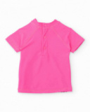 Camiseta baño de niña de punto y de secado rápido