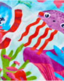 Toalla poncho de niña de punto con capucha