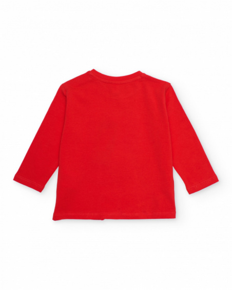 Camiseta de niña de punto y bajo asimétrico