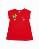 Vestido de niña de punto con detalles bordados