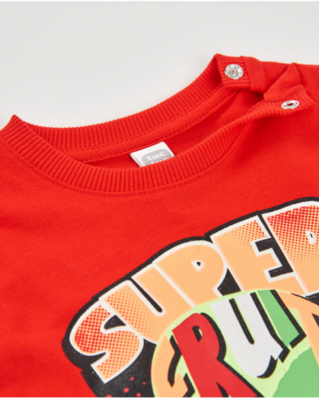 Camiseta de niño de punto con gráfico frontal