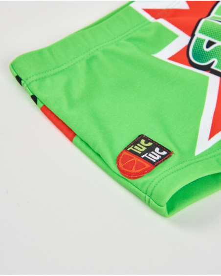 Bañador de niño de punto y estampado de cómic