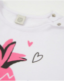 Camiseta de niña de punto con gráfico de piña