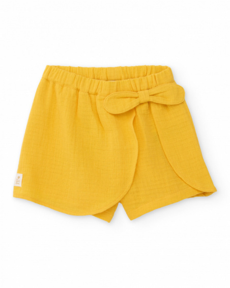 Falda pantalón de niña de plana con diseño cruzado