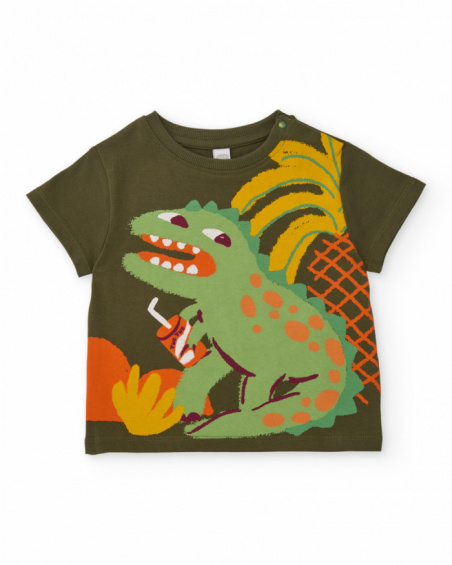 Conjunto de niño de punto con apliques laterales