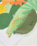 Camiseta de niño de punto y aplique con botón