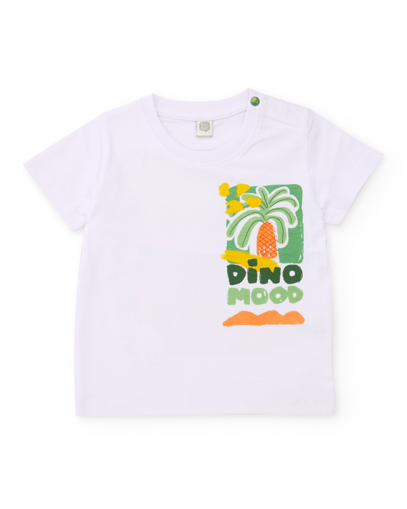 Camiseta de niño de punto y gráfico con palmera