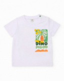 Camiseta de niño de punto y gráfico con palmera