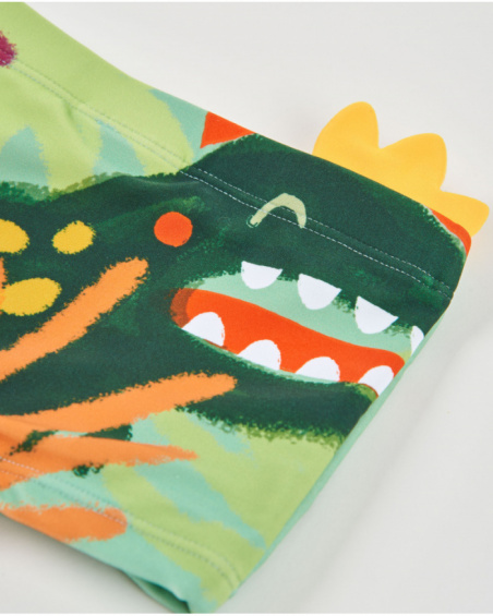 Bañador de niño de punto con detalles en relieve