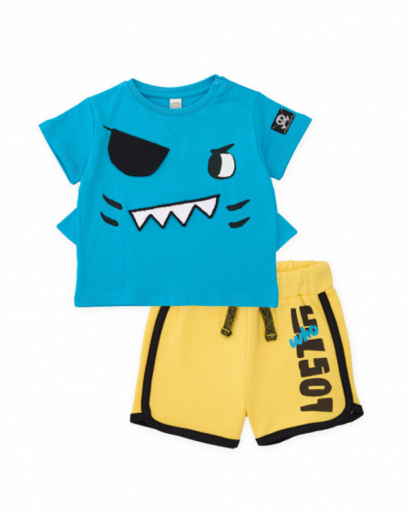 Conjunto de niño de punto con detalles en relieve