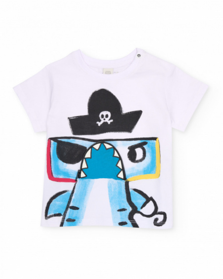 Camiseta de niño de punto de inspiración pirata
