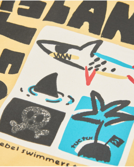 Camiseta de niño de punto con estampado ilustrado